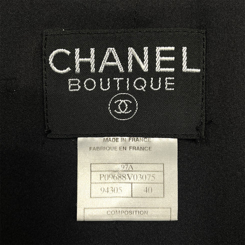 CHANEL VINTAGE COCO BUTTON JACKET BLACK WOOL 40 97A RTW 90287081 - PURPOSE