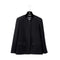 CHANEL VINTAGE COCO BUTTON NO-COLLAR JACKET BLACK LINEN 36 98C RTW 90287084 - PURPOSE