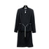 CHANEL VINTAGE COCOMARK CHAIN BELT JACKET COCO BUTTON SKIRT SET BLACK WOOL 34 98P RTW 90287085 - PURPOSE