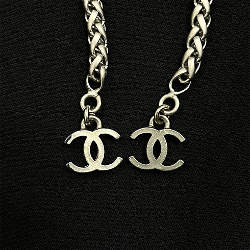 CHANEL VINTAGE COCOMARK CHAIN BELT JACKET COCO BUTTON SKIRT SET BLACK WOOL 34 98P RTW 90287085 - PURPOSE