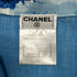 CHANEL COCOMARK SURF LINE 2002 SHORT SLEEVE SHIRT BLUE COTTON 38 02S RTW 90287086