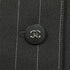 CHANEL VINTAGE COCO BUTTON STRIPE NO-COLLAR JACKET BLACK WOOL 44 96P RTW 90287087 - PURPOSE