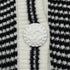 CHANEL COCO BUTTON BORDER CARDIGAN WHITE BLACK VISCOSE 36 P73 RTW 90287089