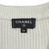CHANEL COCO BUTTON BORDER CARDIGAN WHITE BLACK VISCOSE 36 P73 RTW 90287089