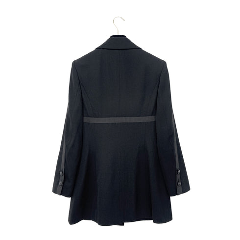 CHANEL VINTAGE COCO BUTTON TAILORED JACKET SKIRT SET BLACK WOOL 38 97A RTW 90287090 - PURPOSE