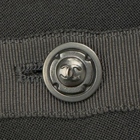 CHANEL VINTAGE COCO BUTTON TAILORED JACKET SKIRT SET BLACK WOOL 38 97A RTW 90287090 - PURPOSE