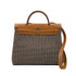 HERMES HER BAG ZIP PM 31 FAUVE VACHE HUNTER TOILE CADRILLE TOTE SHOULDER BAG Z 90287098 - PURPOSE