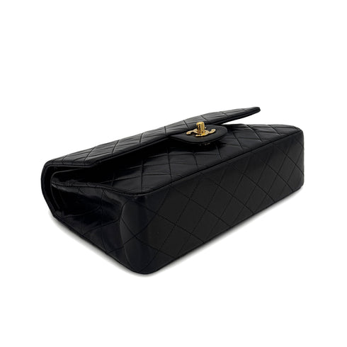 CHANEL VINTAGE CLASSIC FLAP MEDIUM CHAIN SHOULDER BAG BLACK LAMB SKIN 90287099 - PURPOSE