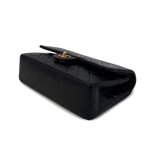 CHANEL VINTAGE CLASSIC FLAP MEDIUM CHAIN SHOULDER BAG BLACK LAMB SKIN 90287099 - PURPOSE