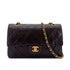 CHANEL VINTAGE CLASSIC FLAP MEDIUM CHAIN SHOULDER BAG BROWN LAMB SKIN 90287100 - PURPOSE