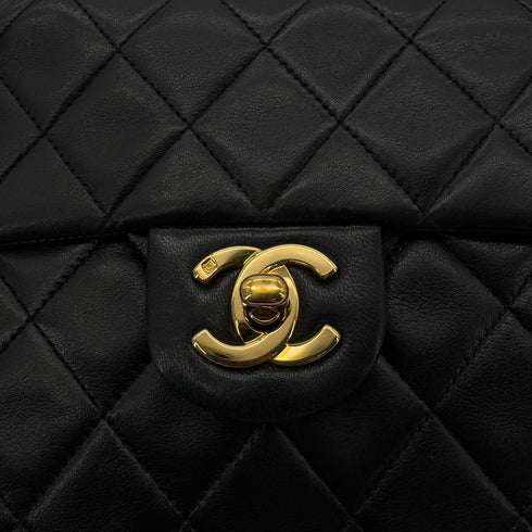 CHANEL VINTAGE MINI SQUARE 17 CHAIN SHOULDER BAG BLACK LAMB SKIN 90287105 - PURPOSE