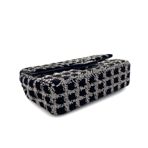 CHANEL CHAIN SHOULDER BAG BLACK VELOR SEQUINS 90287108 - PURPOSE