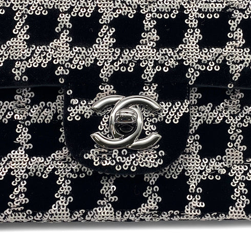 CHANEL CHAIN SHOULDER BAG BLACK VELOR SEQUINS 90287108 - PURPOSE