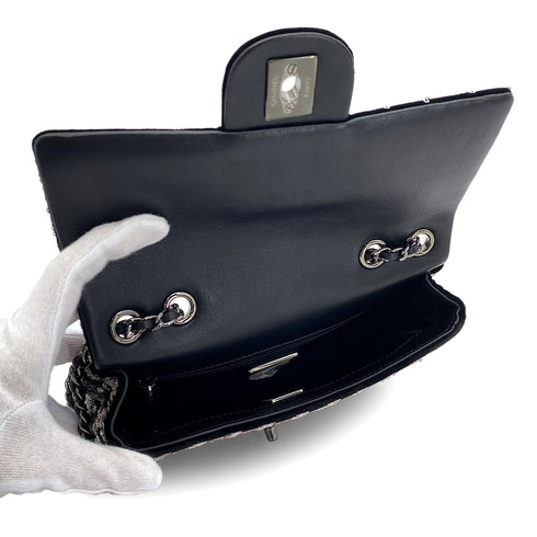 CHANEL CHAIN SHOULDER BAG BLACK VELOR SEQUINS 90287108 - PURPOSE