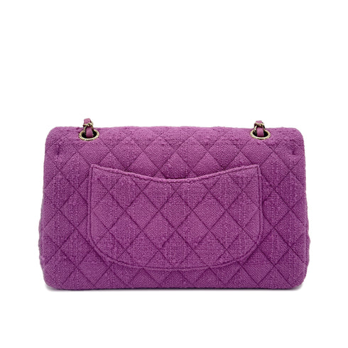 CHANEL MATELASSE CHAIN SHOULDER BAG PURPLE TWEED 90287109 - PURPOSE