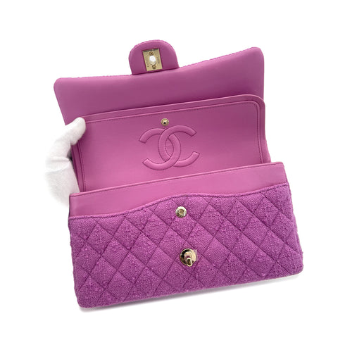 CHANEL MATELASSE CHAIN SHOULDER BAG PURPLE TWEED 90287109 - PURPOSE
