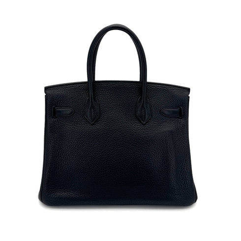 HERMES BIRKIN 30 BLACK TAURILLON CLEMENCE HAND BAG □N SHW 90287110 - PURPOSE