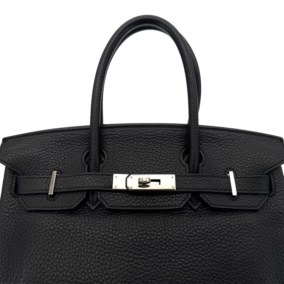 HERMES BIRKIN 30 BLACK TAURILLON CLEMENCE HAND BAG □N SHW 90287110