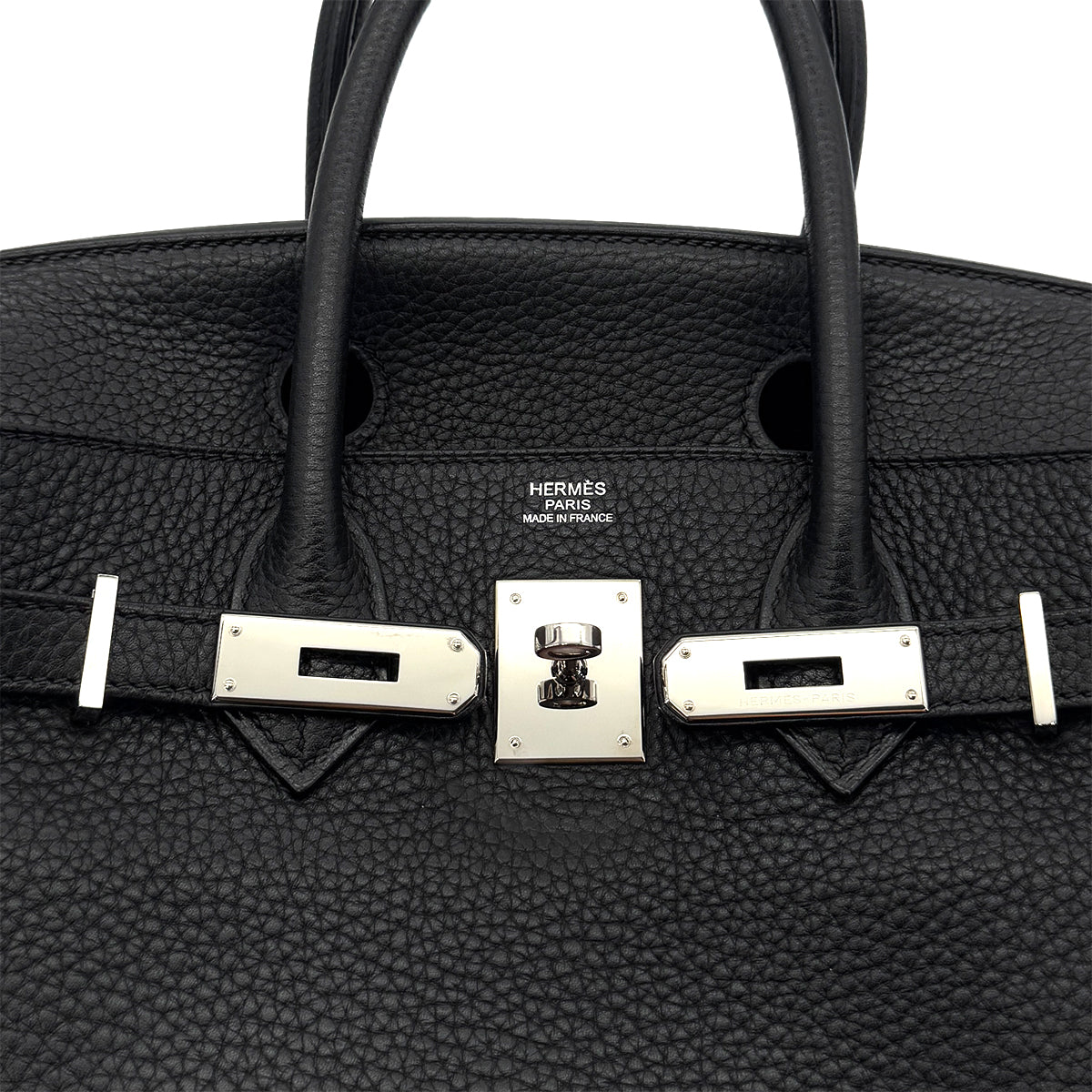HERMES BIRKIN 30 BLACK TAURILLON CLEMENCE HAND BAG □N SHW 90287110