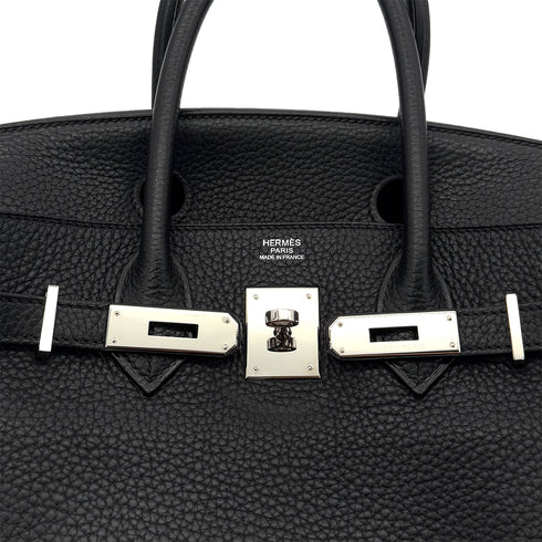 HERMES BIRKIN 30 BLACK TAURILLON CLEMENCE HAND BAG □N SHW 90287110 - PURPOSE
