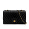 CHANEL VINTAGE CHEVRON CHAIN SHOULDER BAG BLACK LAMB SKIN 90287209 - PURPOSE