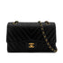 CHANEL VINTAGE CHEVRON CHAIN SHOULDER BAG BLACK LAMB SKIN 90287209 - PURPOSE