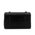 CHANEL VINTAGE CHEVRON CHAIN SHOULDER BAG BLACK LAMB SKIN 90287209 - PURPOSE