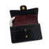CHANEL VINTAGE CHEVRON CHAIN SHOULDER BAG BLACK LAMB SKIN 90287209 - PURPOSE