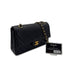 CHANEL VINTAGE CHEVRON CHAIN SHOULDER BAG BLACK LAMB SKIN 90287209 - PURPOSE