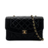CHANEL VINTAGE DIANA MEDIUM CHAIN SHOULDER BAG BLACK LAMB SKIN 90287210 - PURPOSE