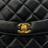 CHANEL VINTAGE DIANA MEDIUM CHAIN SHOULDER BAG BLACK LAMB SKIN 90287210 - PURPOSE