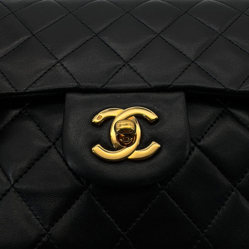 CHANEL VINTAGE CLASSIC FLAP SMALL CHAIN SHOULDER BAG BLACK LAMB SKIN 90287211 - PURPOSE