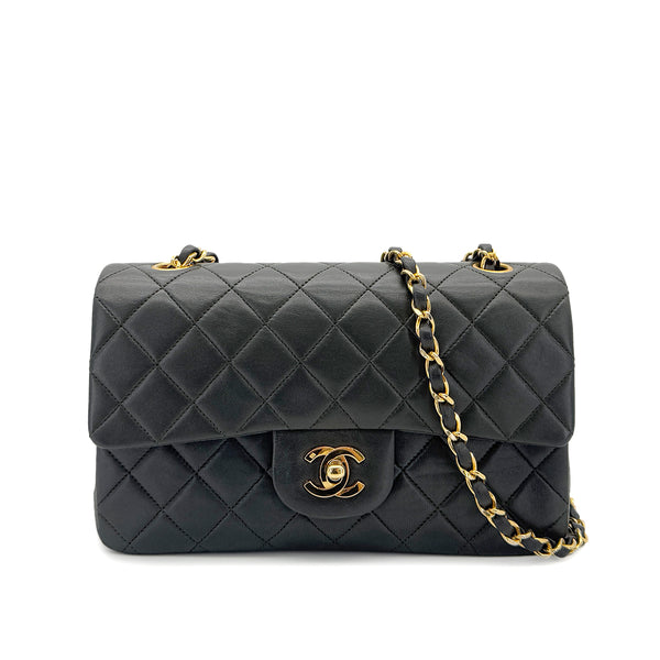 CHANEL VINTAGE CLASSIC FLAP SMALL CHAIN SHOULDER BAG KAHKI LAMB SKIN 90287216 - PURPOSE