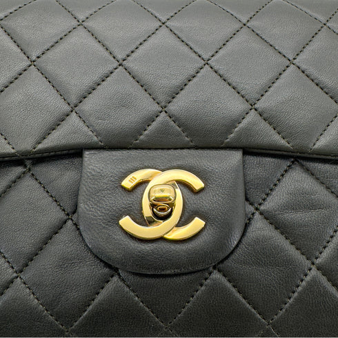 CHANEL VINTAGE CLASSIC FLAP SMALL CHAIN SHOULDER BAG KAHKI LAMB SKIN 90287216 - PURPOSE