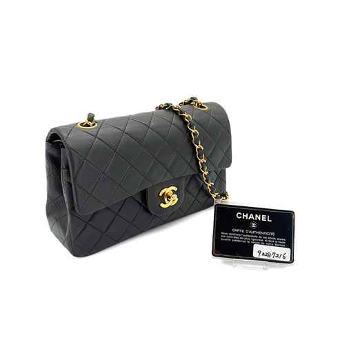 CHANEL VINTAGE CLASSIC FLAP SMALL CHAIN SHOULDER BAG KAHKI LAMB SKIN 90287216 - PURPOSE