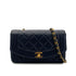 CHANEL VINTAGE DIANA SMALL CHAIN SHOULDER BAG NAVY LAMB SKIN 90287221 - PURPOSE