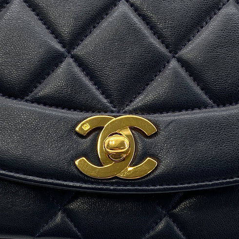 CHANEL VINTAGE DIANA SMALL CHAIN SHOULDER BAG NAVY LAMB SKIN 90287221 - PURPOSE