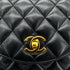 CHANEL VINTAGE MATELASSE HALF MOON CHAIN SHOULDER BAG BLACK LAMB SKIN 90287223 - PURPOSE
