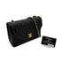 CHANEL VINTAGE MATELASSE HALF MOON CHAIN SHOULDER BAG BLACK LAMB SKIN 90287223 - PURPOSE