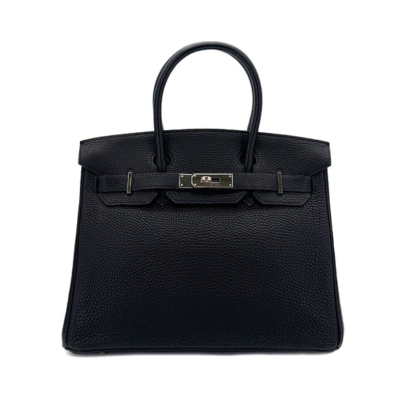 HERMES BIRKIN 30 BLACK TOGO HAND BAG □E SHW 90287224 - PURPOSE
