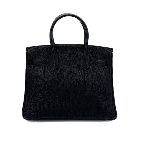 HERMES BIRKIN 30 BLACK TOGO HAND BAG □E SHW 90287224 - PURPOSE