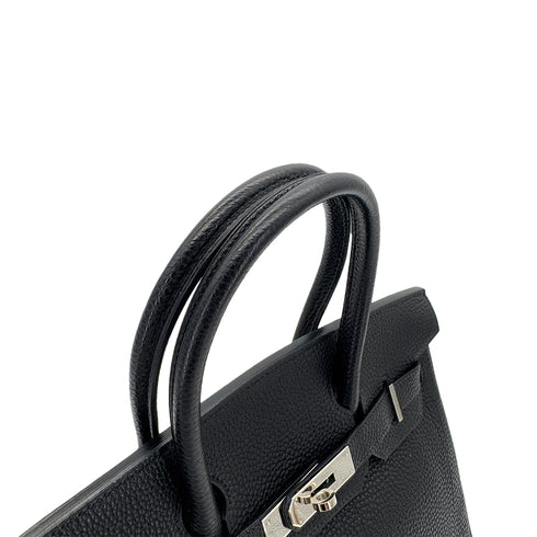 HERMES BIRKIN 30 BLACK TOGO HAND BAG □E SHW 90287224 - PURPOSE