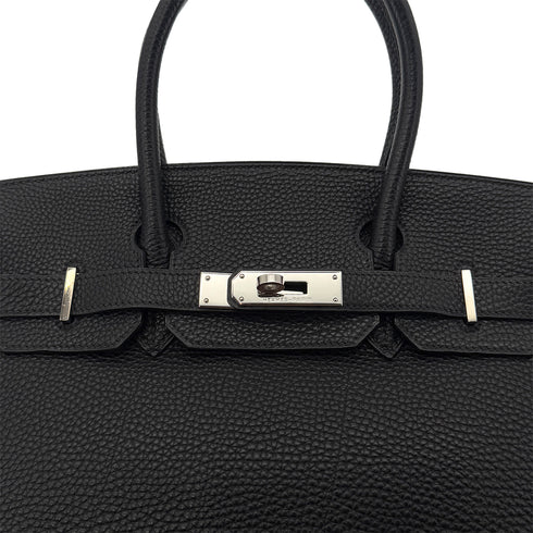 HERMES BIRKIN 30 BLACK TOGO HAND BAG □E SHW 90287224 - PURPOSE