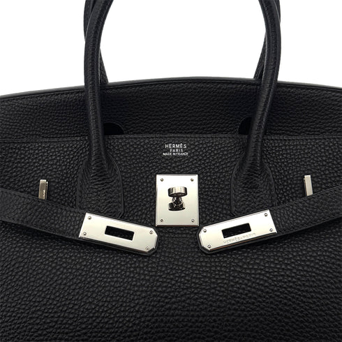HERMES BIRKIN 30 BLACK TOGO HAND BAG □E SHW 90287224 - PURPOSE
