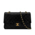 CHANEL VINTAGE CLASSIC FLAP MEDIUM CHAIN SHOULDER BAG BLACK LAMB SKIN 90287226 - PURPOSE