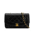 CHANEL VINTAGE DIANA SMALL CHAIN SHOULDER BAG BLACK LAMB SKIN 90287227 - PURPOSE