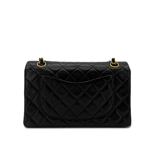 CHANEL VINTAGE CLASSIC FLAP SMALL CHAIN SHOULDER BAG BLACK LAMB SKIN 90287231 - PURPOSE