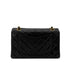 CHANEL VINTAGE CLASSIC FLAP SMALL CHAIN SHOULDER BAG BLACK LAMB SKIN 90287231 - PURPOSE