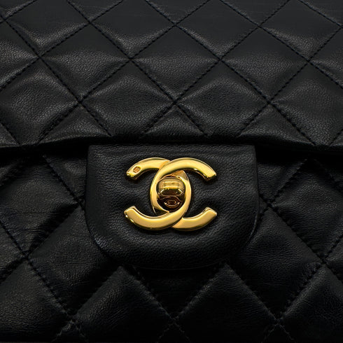CHANEL VINTAGE CLASSIC FLAP SMALL CHAIN SHOULDER BAG BLACK LAMB SKIN 90287231 - PURPOSE