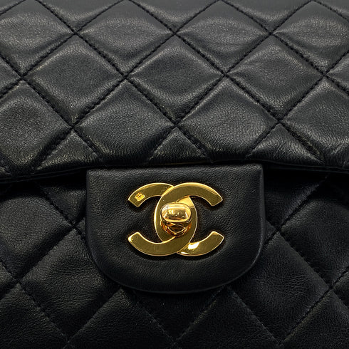 CHANEL VINTAGE CLASSIC FLAP SMALL CHAIN SHOULDER BAG BLACK LAMB SKIN 90287232 - PURPOSE